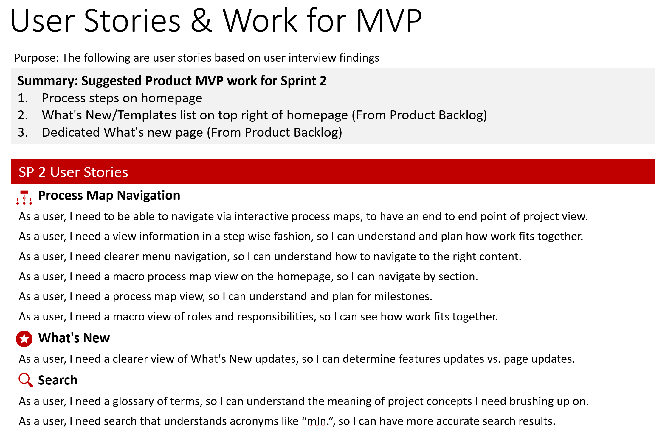 User Stories